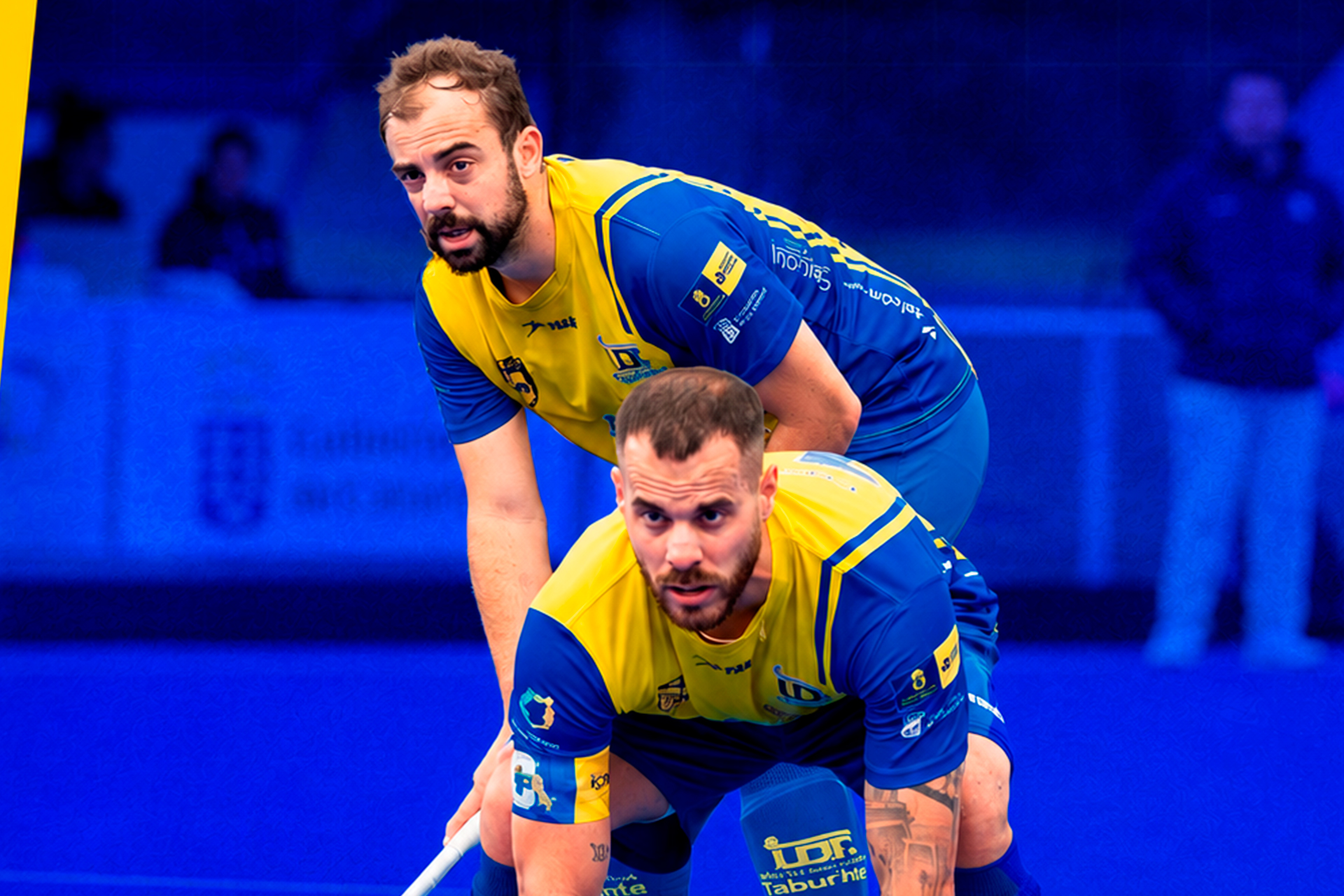 Jugadores de la UD Taburiente durante el último partido en casa ante el CD Terrassa Hockey