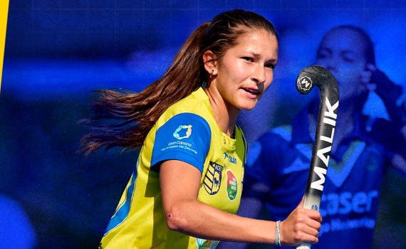 Jugadora de la UD Taburiente en la última jornada de la División de Honor femenina